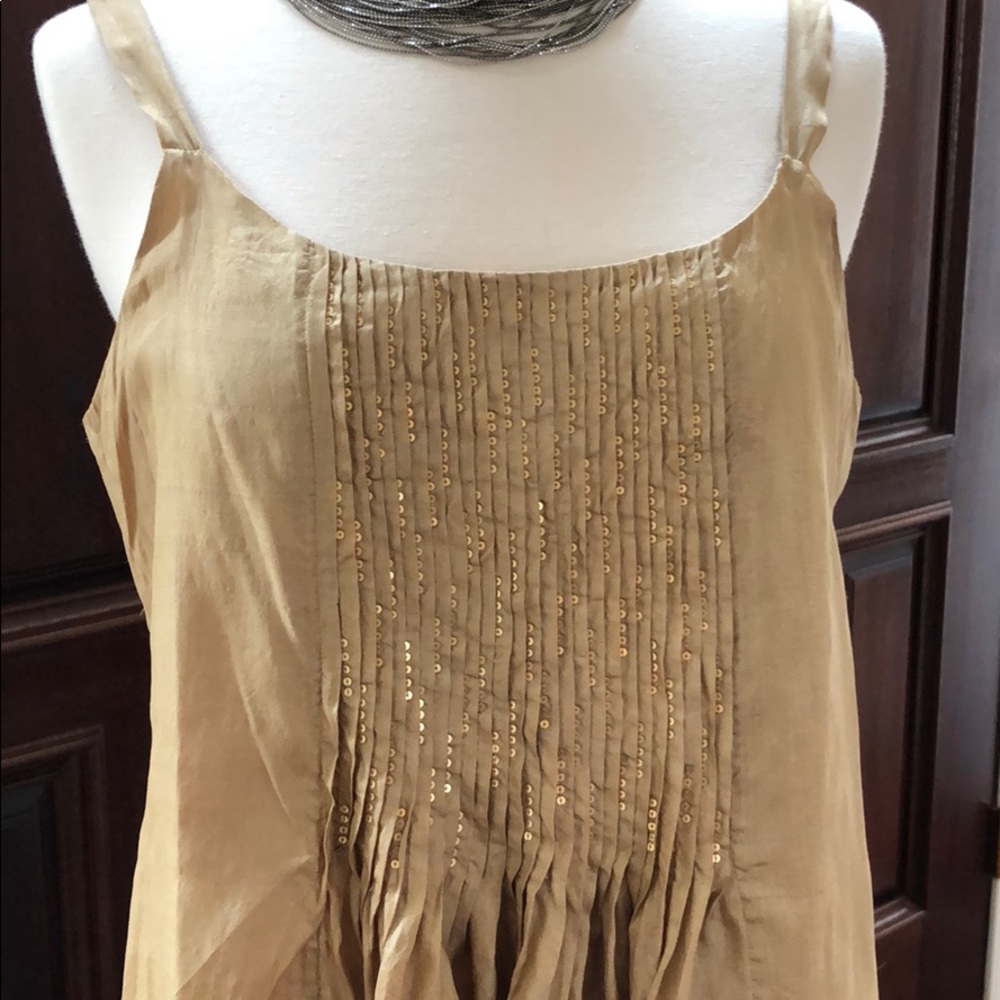 Eileen Fisher Gold Silk top sz Small